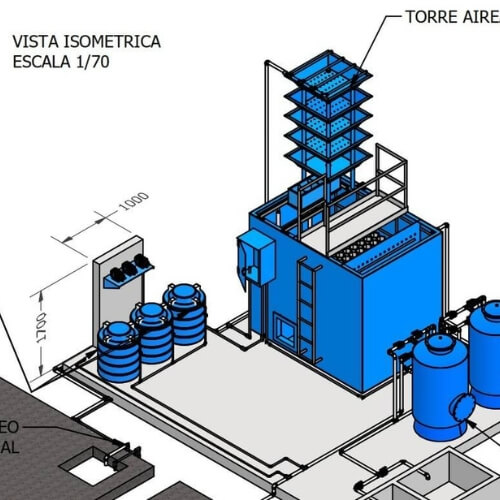 Torres de enfriamiento, plantas de tratamiento de aguas residuales 003